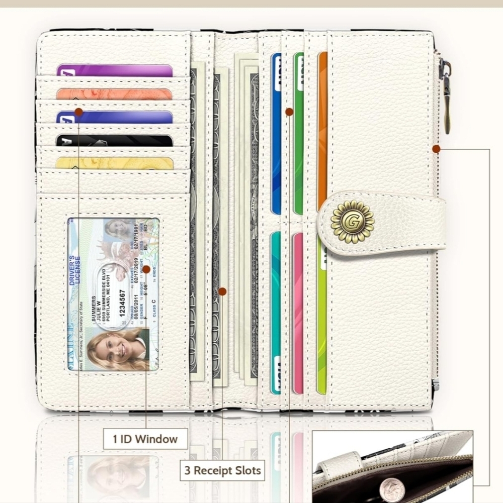 Cat Pattern RFID Blocking Wallet Case - Picture 4 of 6